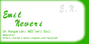 emil neveri business card